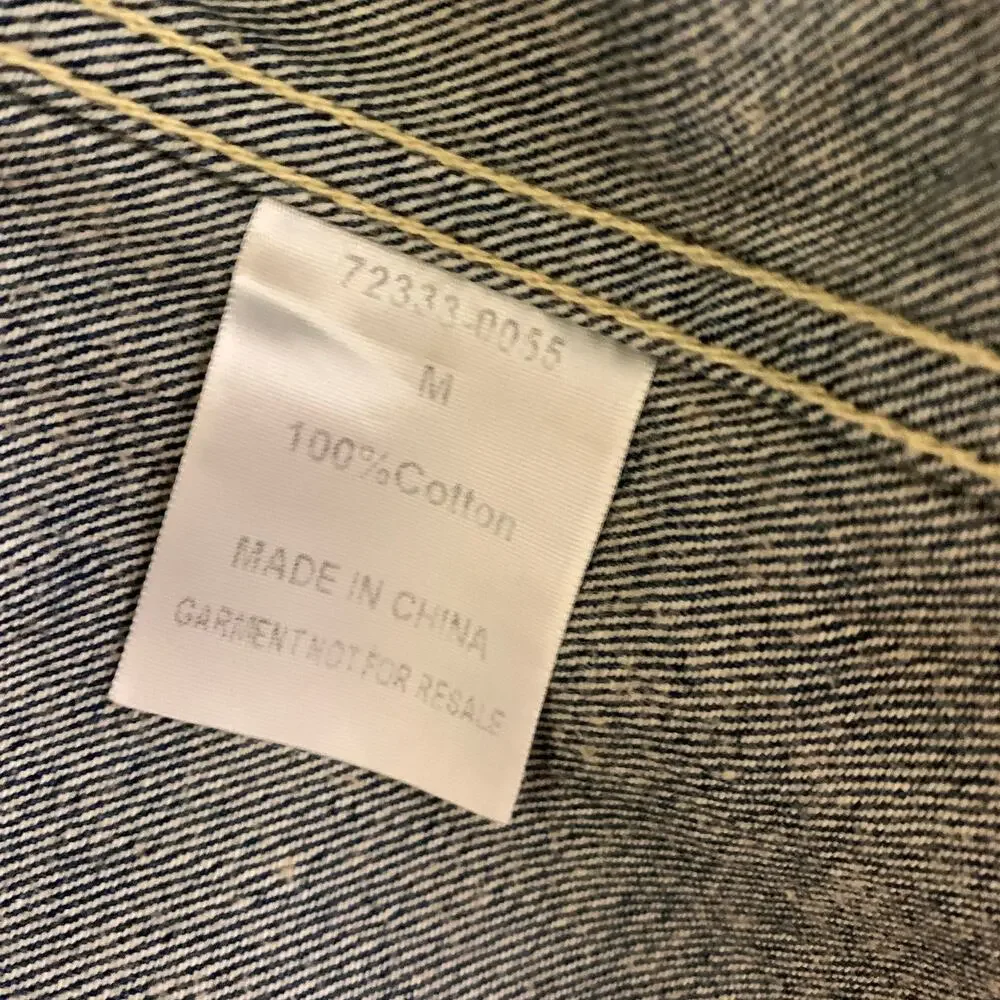 LEVI'S Size M Blue Light Blue Washed Cotton Trucker Jacket